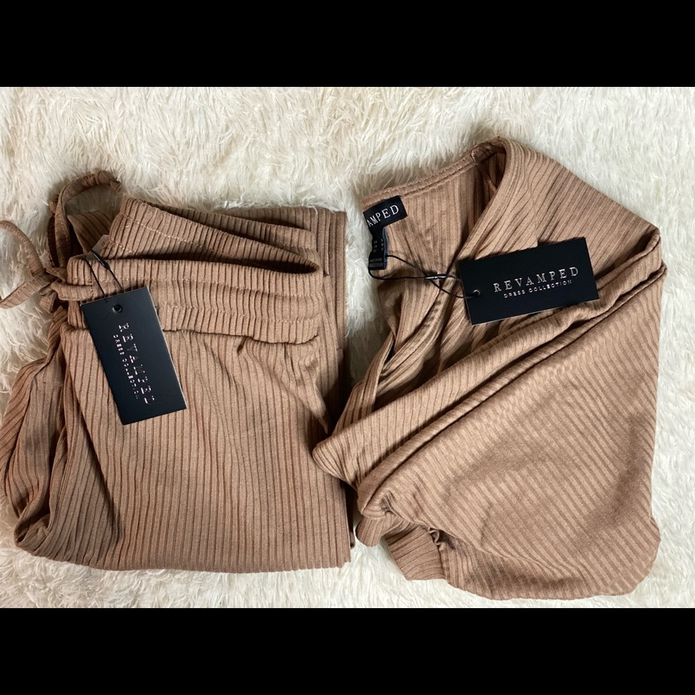 TWO PIECE BROWN PANT SET